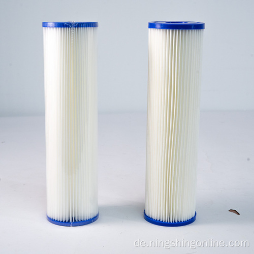 Waschbare 2,5x10 plissierte Poly-Sedimentfilterkartusche